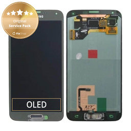 Samsung Galaxy S5 G900F - LCD Displej + Dotykové Sklo (Copper Gold) - GH97-15959D, GH97-15734D Genuine Service Pack