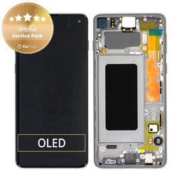 Samsung Galaxy S10 G973F - LCD Displej + Dotykové Sklo + Rám (Prism Black) - GH82-18850A, GH82-18835A, GH82-18860A Genuine Service Pack