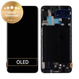 Samsung Galaxy A70 A705F - LCD Displej + Dotykové Sklo + Rám (Black) - GH82-19747A, GH82-19787A Genuine Service Pack