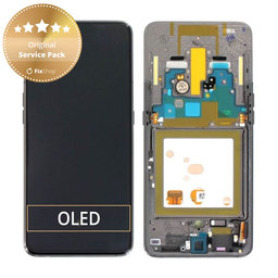 Samsung Galaxy A80 A805F - LCD Displej + Dotykové Sklo + Rám (Phantom Black) - GH82-20348A, GH82-20390A, GH82-20368A Genuine Service Pack