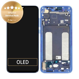 Xiaomi Mi 9 Lite - LCD Displej + Dotykové Sklo + Rám (Aurora Blue) - 561010033033, 5600040F3B00 Genuine Service Pack