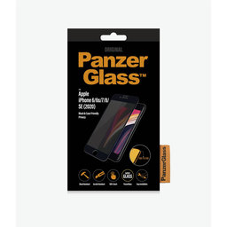 PanzerGlass - Tvrzené Sklo Privacy Case Friendly pro iPhone 6, 6s, 7, 8, SE 2020 a SE 2022, černá