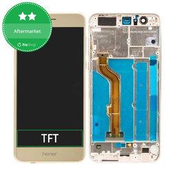 Huawei Honor 8 - LCD Displej + Dotykové Sklo + Rám (Gold) TFT