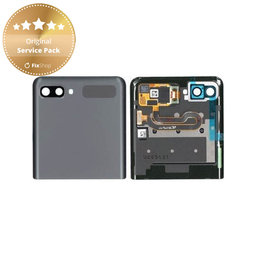 Samsung Galaxy Z Flip 5G F707B - LCD Displej + Dotykové Sklo + Rám (Vnější) (Mystic Gray) - GH96-13806A Genuine Service Pack