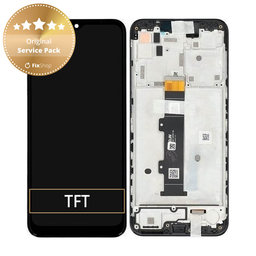 Motorola Moto G30 XT2129 - LCD Displej + Dotykové Sklo + Rám (Phantom Black) - 5D68C18187 Genuine Service Pack