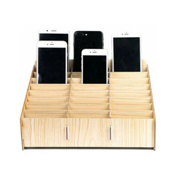 Univerzální dřevěný stojan / organizér pro 24 telefonů