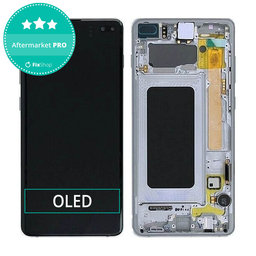 Samsung Galaxy S10 Plus G975F - LCD Displej + Dotykové Sklo + Rám (Prism Black) OLED