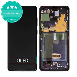 Samsung Galaxy S20 Ultra G988F - LCD Displej + Dotykové Sklo + Rám (Cosmic Black) OLED