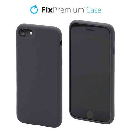 FixPremium - Silikonové Pouzdro pro iPhone 7, 8, SE 2020 a SE 2022, space grey