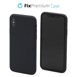 FixPremium - Silikonové Pouzdro pro iPhone X a XS, space grey