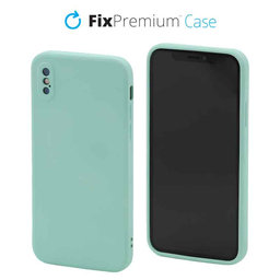 FixPremium - Silikonové Pouzdro pro iPhone X a XS, light cyan