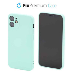 FixPremium - Silikonové Pouzdro pro iPhone 12 mini, light cyan