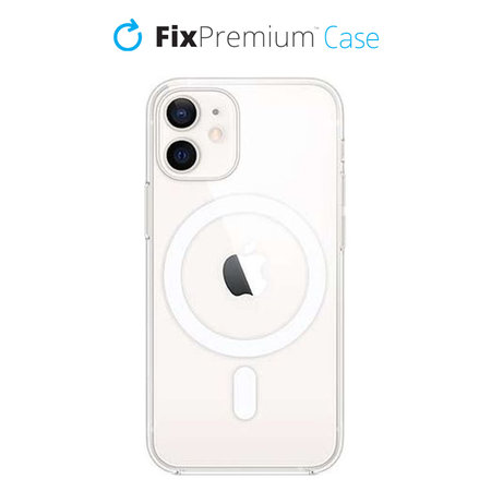 FixPremium - Silikonové Pouzdro s MagSafe pro iPhone 12 mini, transparentná