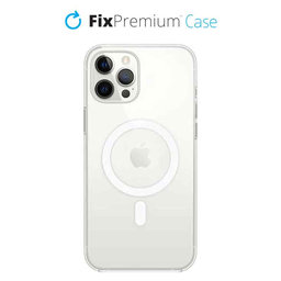 FixPremium - Silikonové Pouzdro s MagSafe pro iPhone 12 Pro Max, transparentná