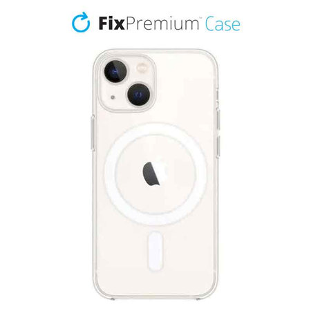 FixPremium - Silikonové Pouzdro s MagSafe pro iPhone 13 mini, transparentná