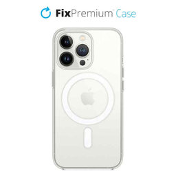 FixPremium - Silikonové Pouzdro s MagSafe pro iPhone 13 Pro Max, transparentná