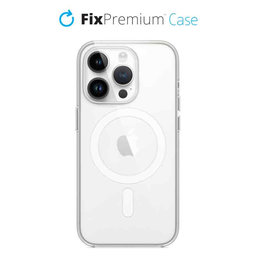 FixPremium - Silikonové Pouzdro s MagSafe pro iPhone 14 Pro, transparentná