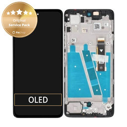 Motorola Moto G72 XT2255 - LCD Displej + Dotykové sklo + Rám (Meteorite Gray) - 5D68C21701 Genuine Service Pack