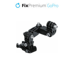 FixPremium - Trojramenný Držák na GoPro, čierny