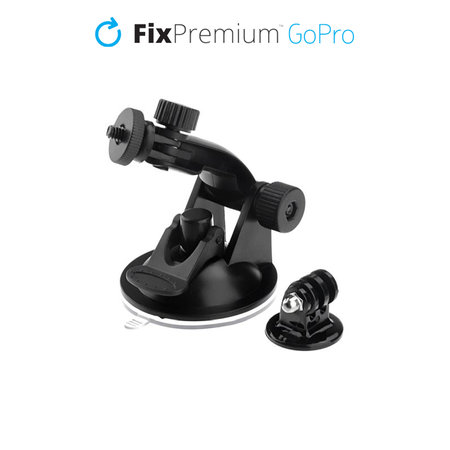 FixPremium - Držák pro GoPro s prísavkou, čierny