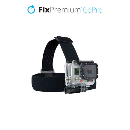 FixPremium - Držák na Hlavu pro GoPro, čierny