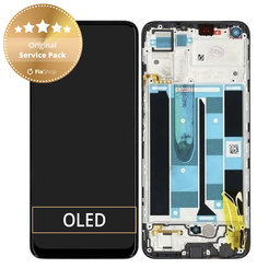 Realme 8 RMX3085 - LCD Displej + Dotykové Sklo + Rám (Cyber Black) - 4906919 Genuine Service Pack