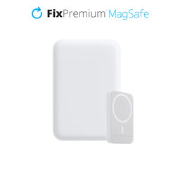 FixPremium - MagSafe PowerBank 5000 mAh, bílá
