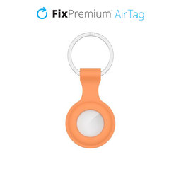FixPremium - Silikonová Klíčenka pro AirTag, oranžová