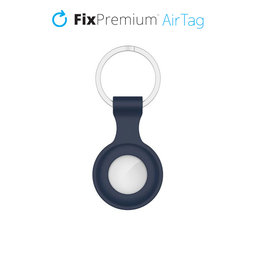 FixPremium - Silikonová Klíčenka pro AirTag, modrá