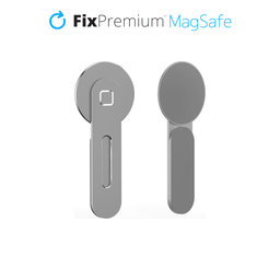 FixPremium - MagSafe Držák pro iPhone na Notebook, stříbrná