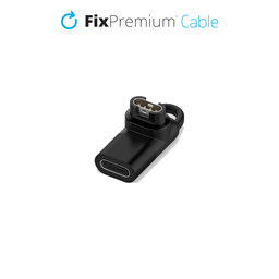 FixPremium - Redukcia USB-C na Garmin Konektor pro Hodinky, černá