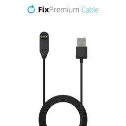 FixPremium - 90° Kabel pro Garmin Hodinky, černá