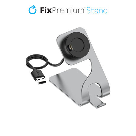 FixPremium - Nabíjecí Stojan pro Garmin Hodinky, space grey