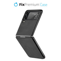 FixPremium - Pouzdro Carbon pro Samsung Galaxy Z Flip 4, černá