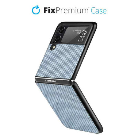 FixPremium - Pouzdro Carbon pro Samsung Galaxy Z Flip 3, modrá