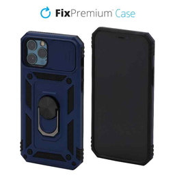 FixPremium - Pouzdro CamShield pro iPhone 12 a 12 Pro, modrá