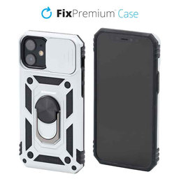 FixPremium - Pouzdro CamShield pro iPhone 12 mini, bílá