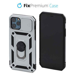 FixPremium - Pouzdro CamShield pro iPhone 12 a 12 Pro, bílá