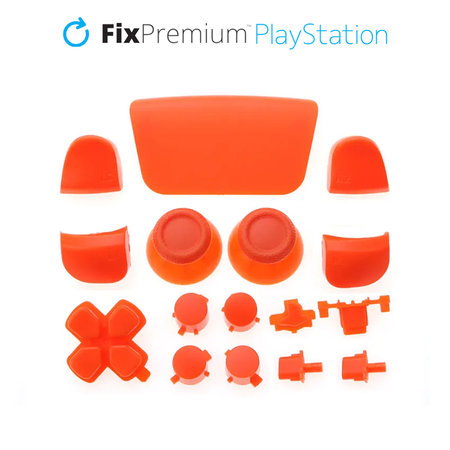 FixPremium - Dekorativní prvky pro PS5 DualSense, oranžová