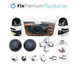 FixPremium - Luxury Dekorativní prvky pro PS5 DualSense, stříbrná