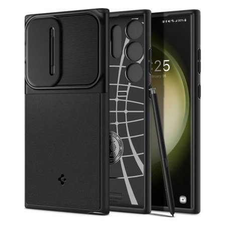 Spigen - Pouzdro Optik Armor pro Samsung Galaxy S23 Ultra, černá