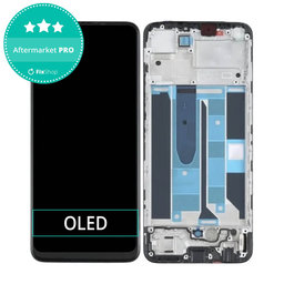 Realme 8 RMX3085 - LCD Displej + Dotykové Sklo + Rám (Cyber Black) OLED