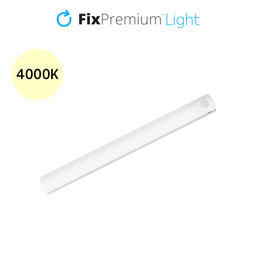 FixPremium - LED Noční Světlo s Pohybovým Senzorem (teplá žlutá), (0.3m), bílá