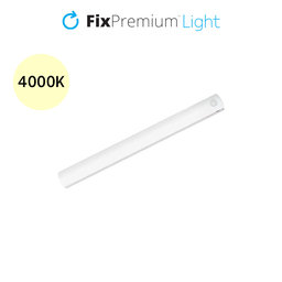 FixPremium - LED Noční Světlo s Pohybovým Senzorem (teplá žlutá), (0.2m), bílá