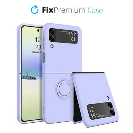 FixPremium - Pouzdro Ring pro Samsung Galaxy Z Flip 4, fialová