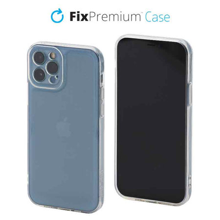 FixPremium - Puzdro Invisible pro iPhone 12 a 12 Pro, transparentná