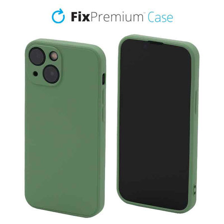 FixPremium - Puzdro Rubber pro iPhone 13 mini, zelená