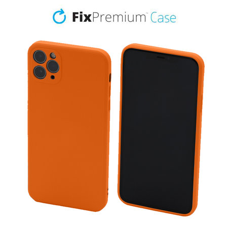 FixPremium - Puzdro Rubber pro iPhone 11 Pro, oranžová