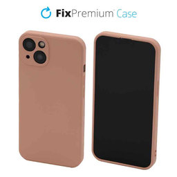 FixPremium - Puzdro Rubber pro iPhone 13 a 14, oranžová