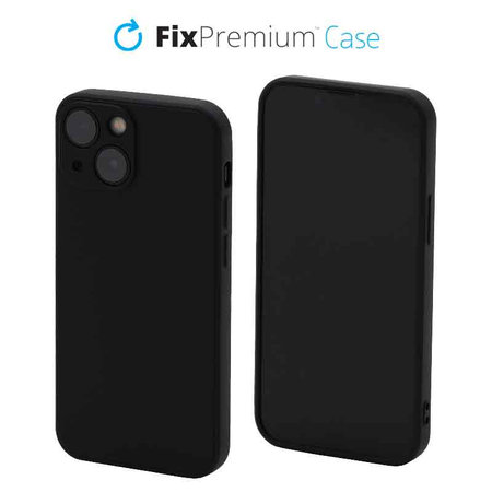 FixPremium - Puzdro Rubber pro iPhone 13 mini, černá